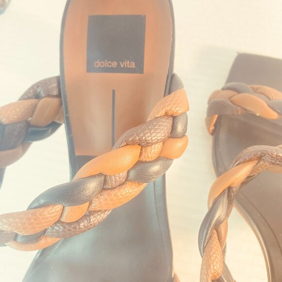 Beautiful Dolce Vita Braided Strap Sandals in Brown, Made in China, Size 10 - Picture 9 of 15